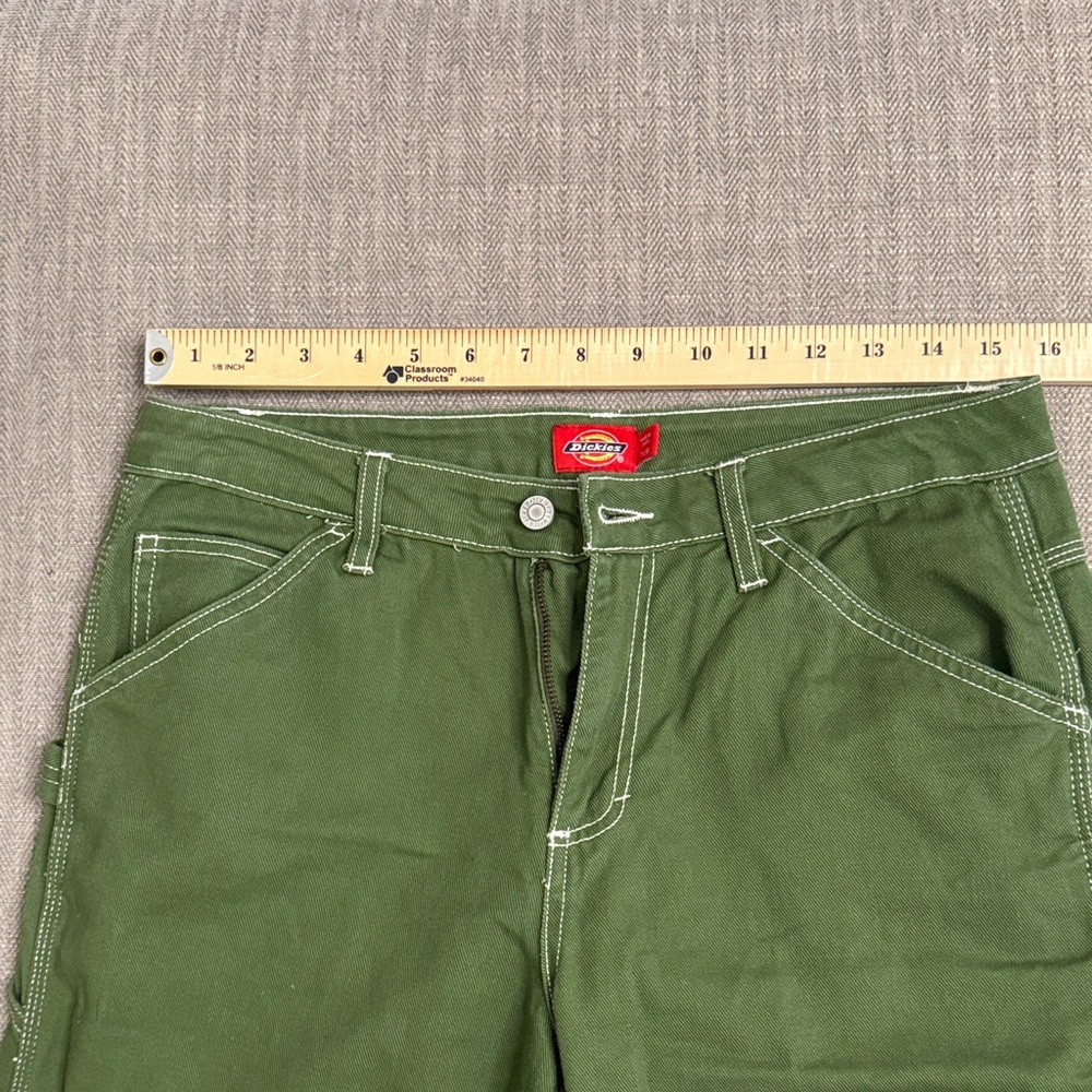 Dickies Olive Workwear Pants with Red Logo Tag - Picture 4 of 6